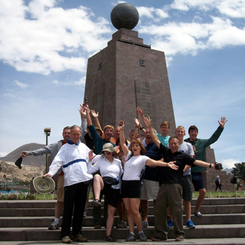 Group at the Ethnographic museum, Quito, Ecuador